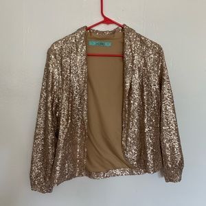 Gold sequin blazer
